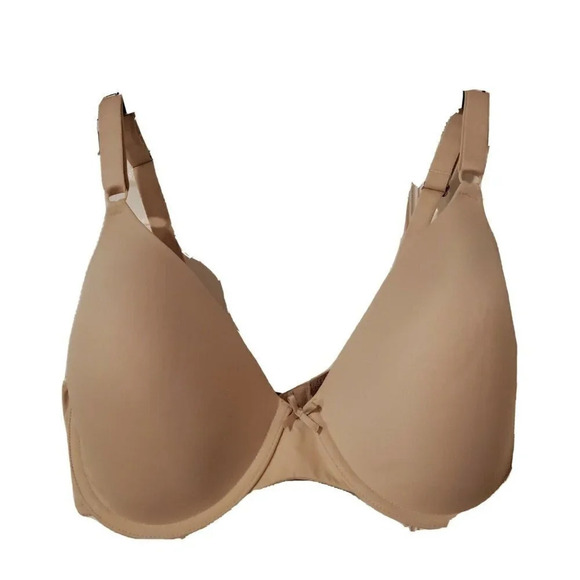Maidenform Nude Bra 38DD Lightly Lined RN05701 Beige Plunge Tan Womens Vneck New - Picture 1 of 2
